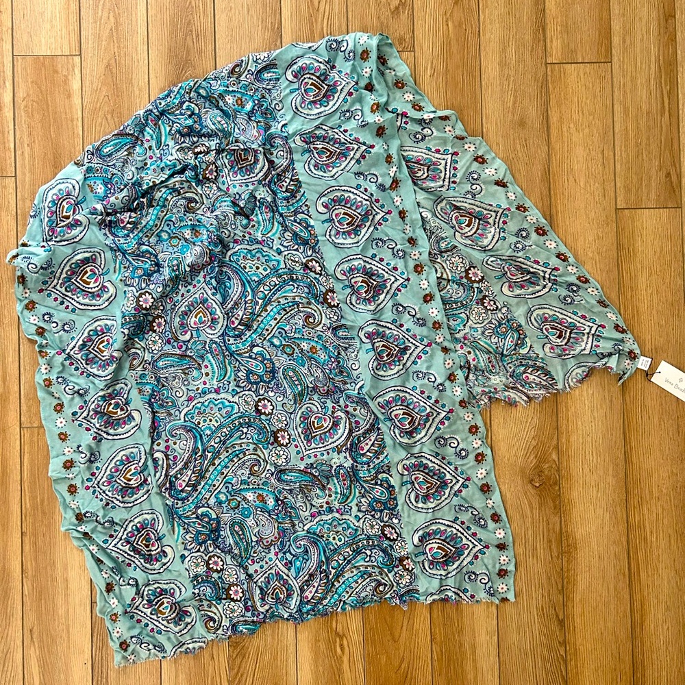 NWT Vera Bradley Teal Paisley Scarf